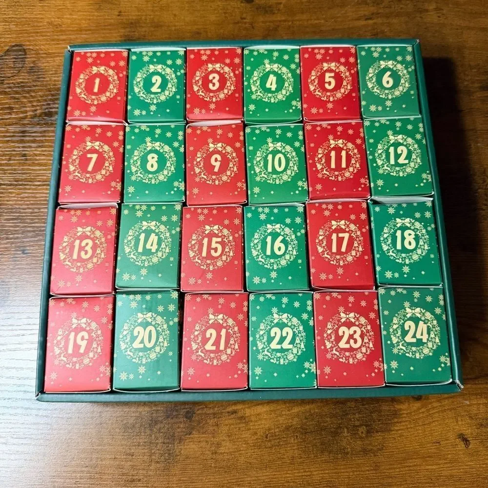 ZSKunity Christmas Tree Advent Calendar Building Blocks, 24 Days. New, Open Box